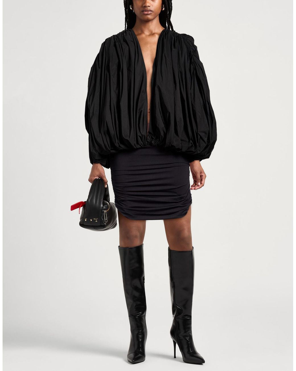 VAQUERA Black Mini Dress Polyester, Polyamide, Elastane
