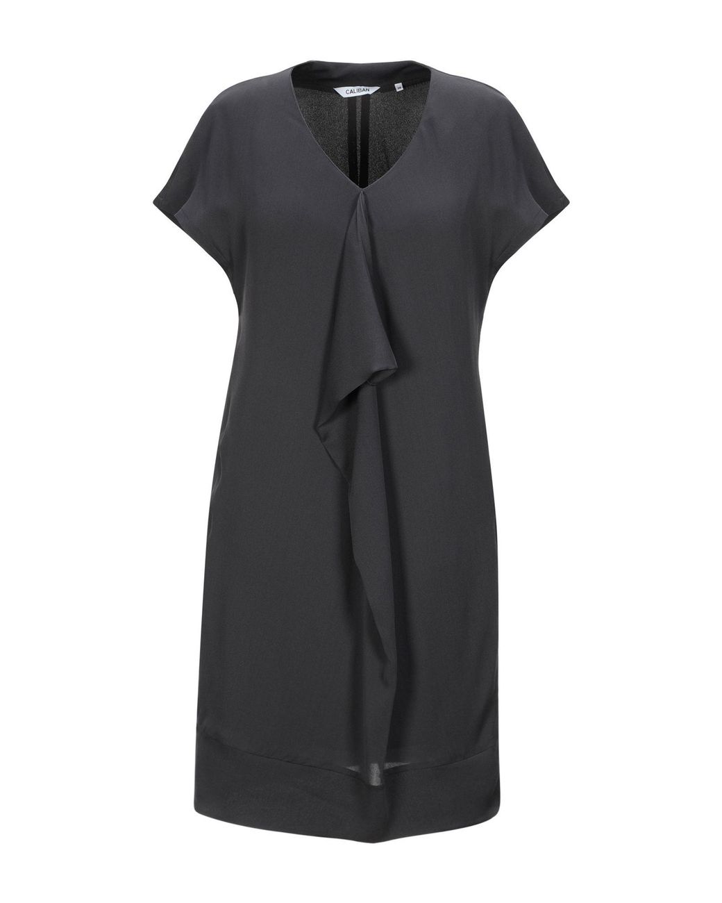 Caliban Silk Short Dress in Lead (Gray) - Lyst