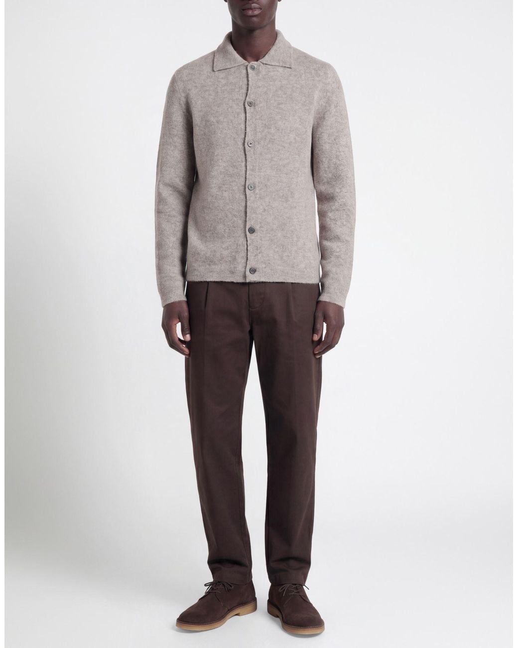 Barena Gray Cardigan Alpaca Wool, Polyamide, Wool, Elastane for men