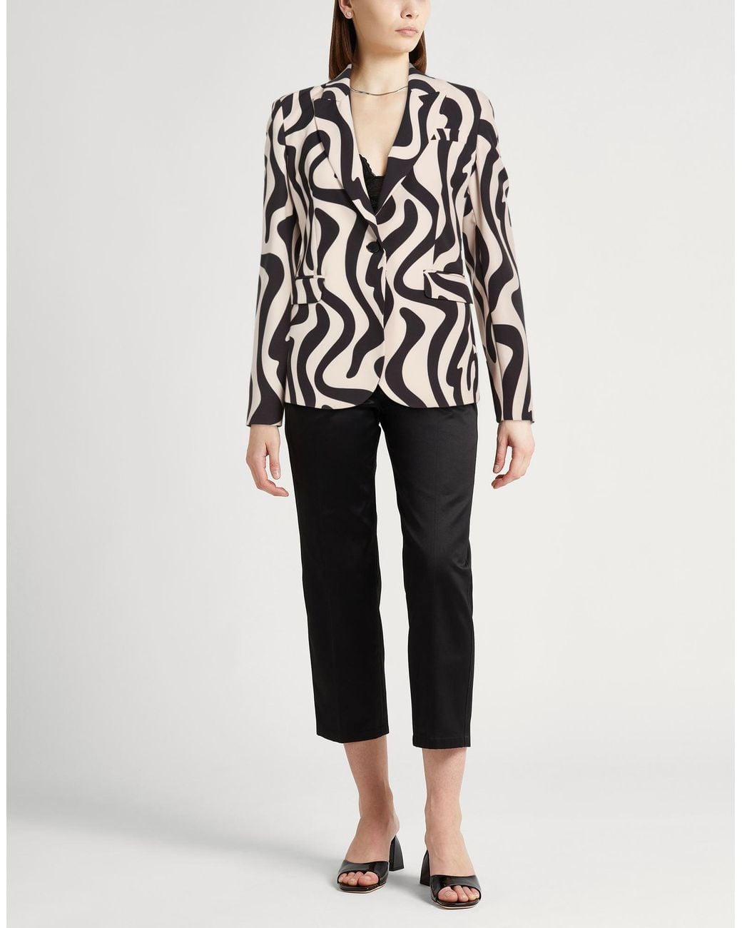 Liu Jo Black Blazer Polyester, Elastane