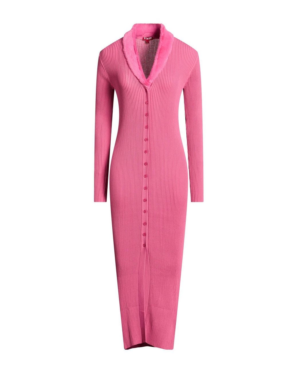Staud Pink Midi Dress