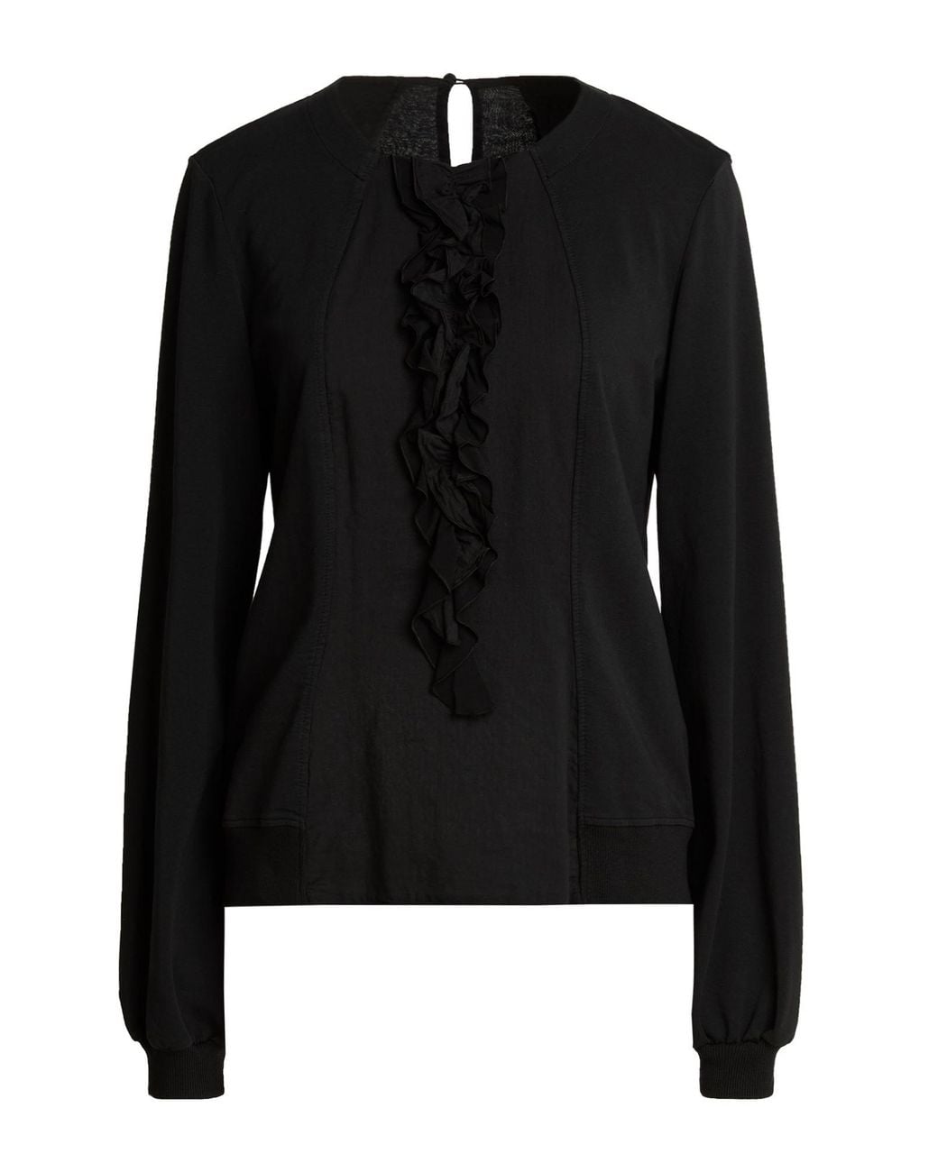 European Culture Black Sweatshirt Cotton, Viscose, Elastane