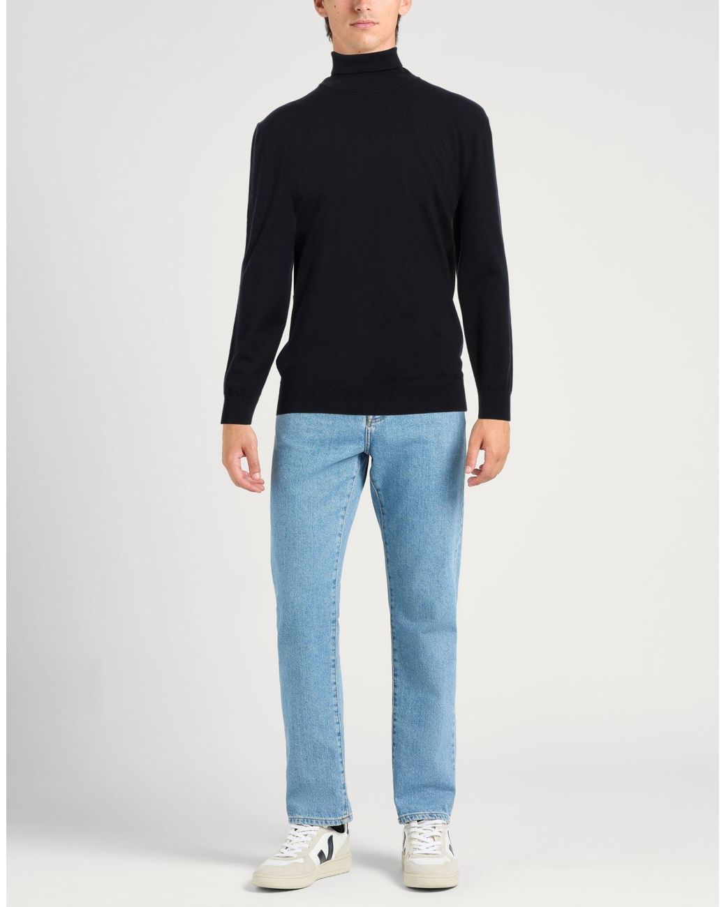 Replay Blue Midnight Turtleneck Virgin Wool, Polyamide, Elastane for men