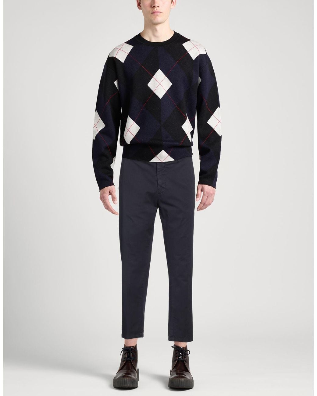 BE ABLE Blue Pants Cotton, Elastane for men