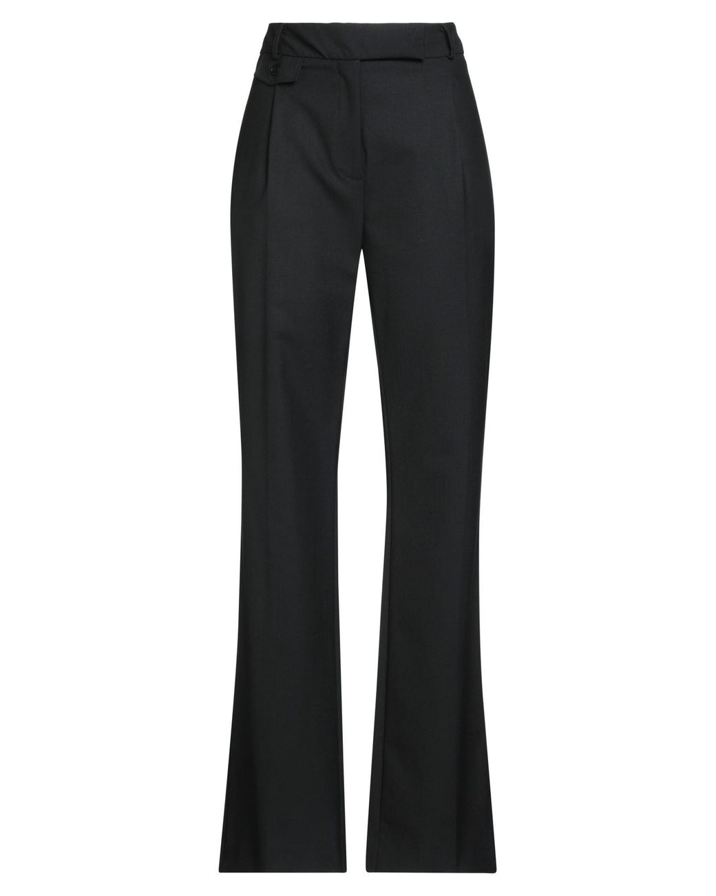 Semicouture Black Pants Polyester, Virgin Wool, Elastane