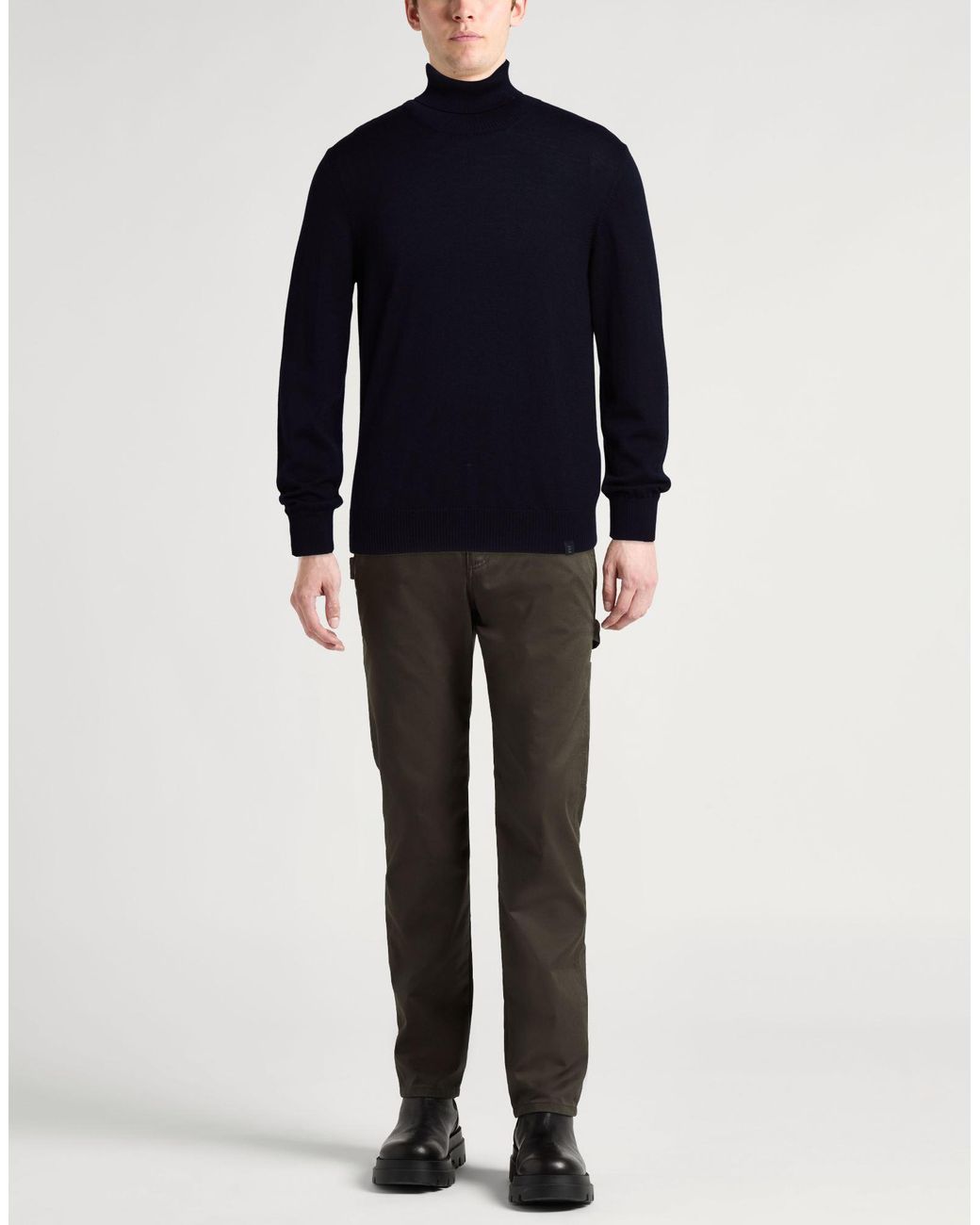 Fay Blue Turtleneck for men