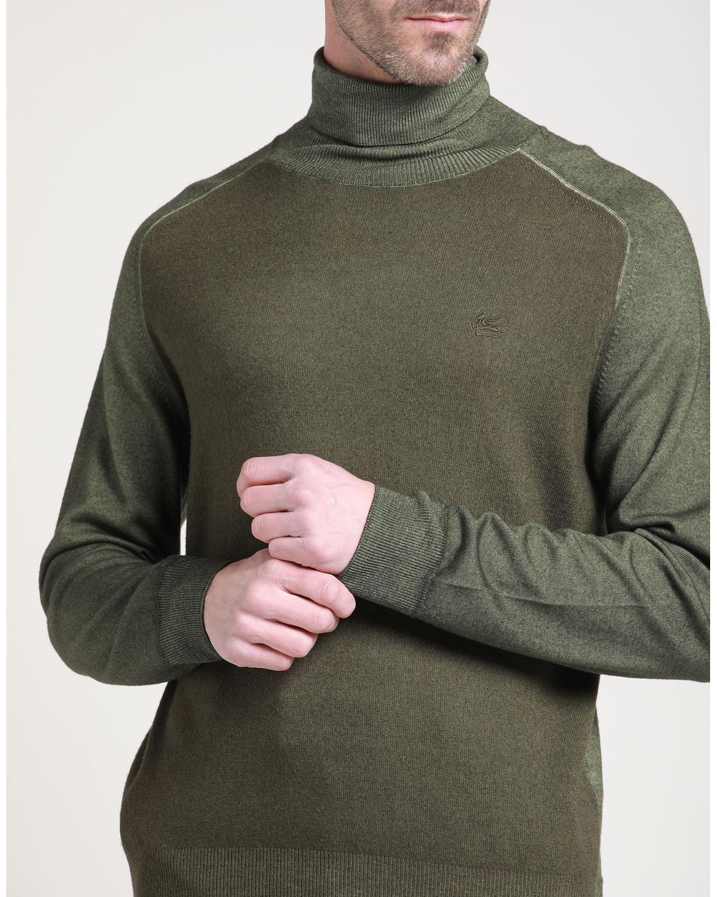 Etro Green Turtleneck for men