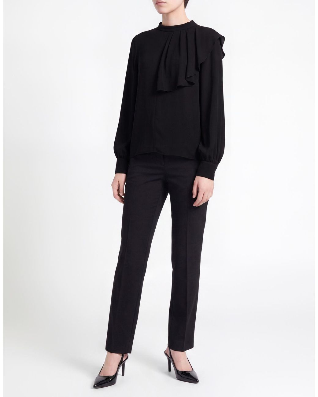 Carla G Black Top Polyester