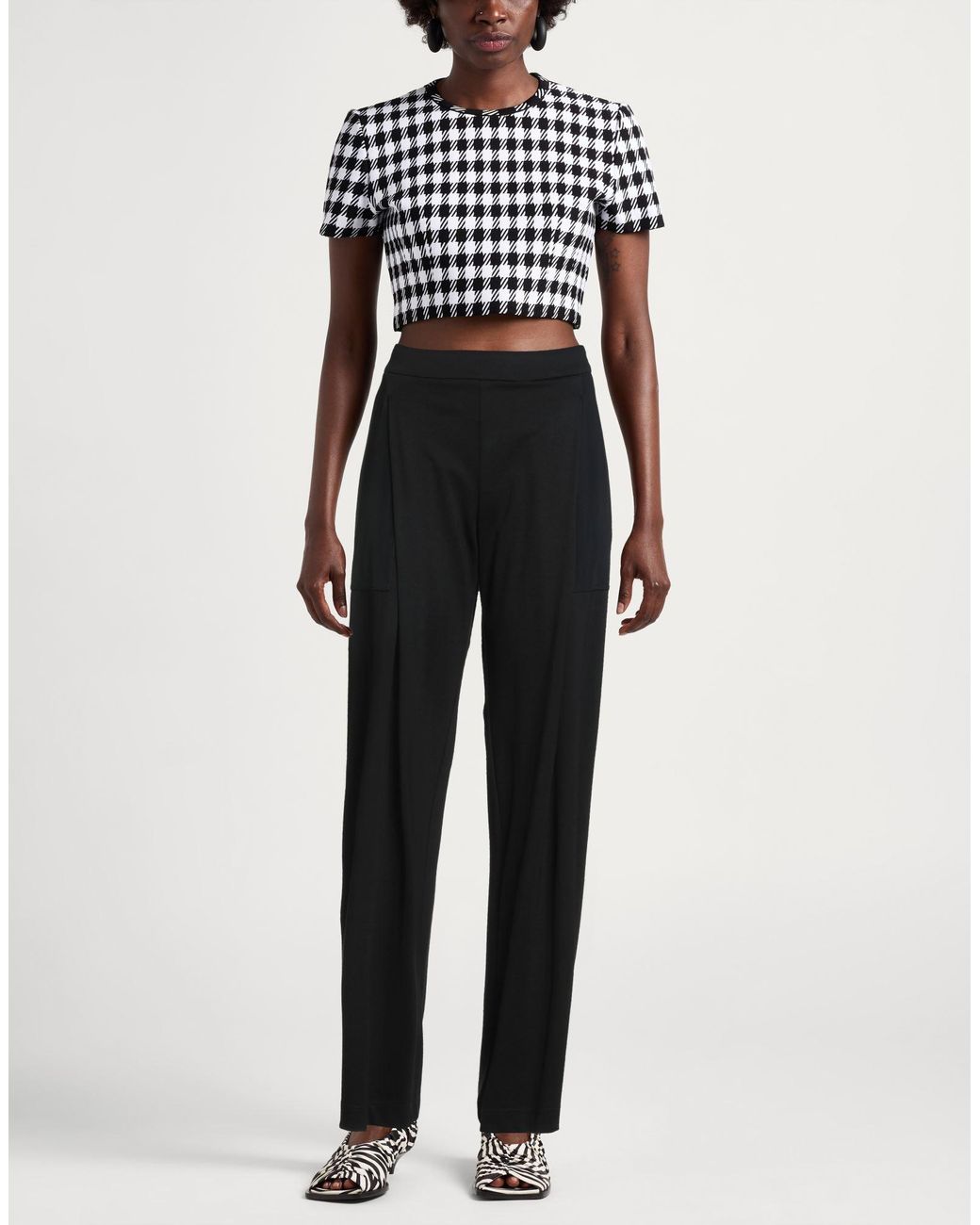 Jijil Black Pants Viscose, Polyester, Elastane