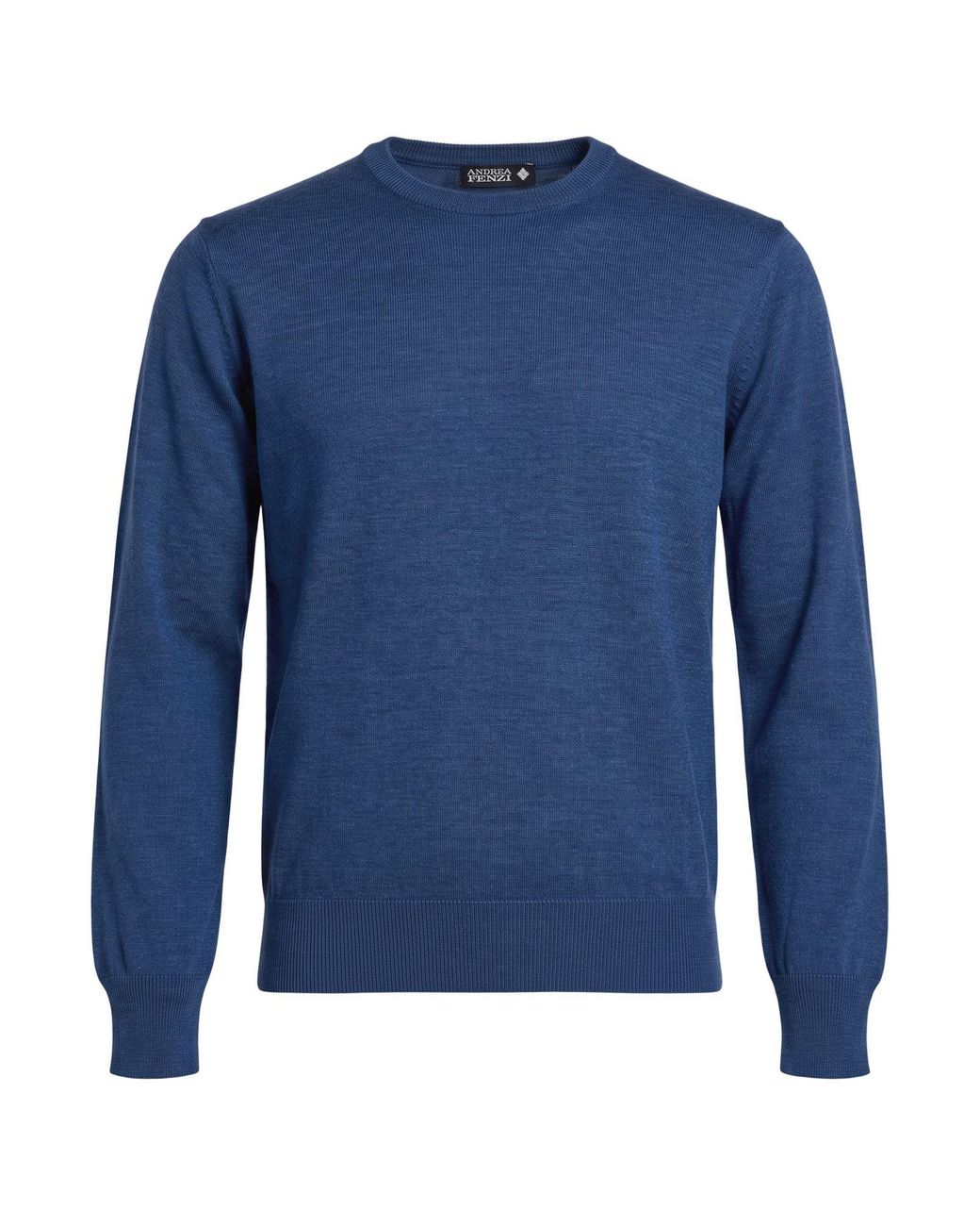 Andrea Fenzi Blue Sweater Merino Wool for men