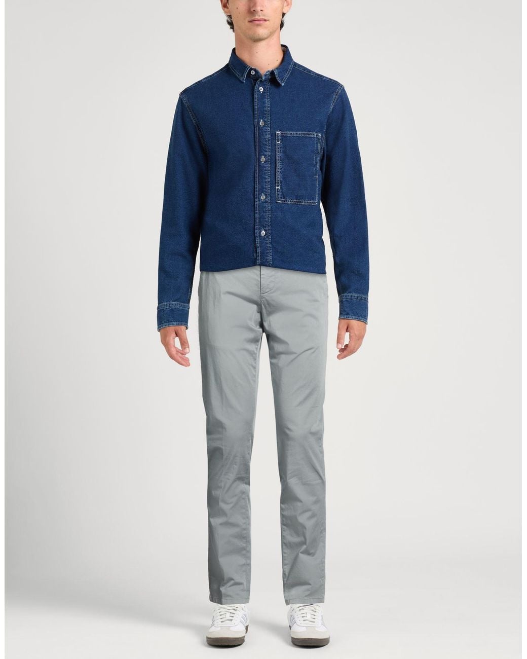 Dondup Gray Pants Cotton, Elastane for men