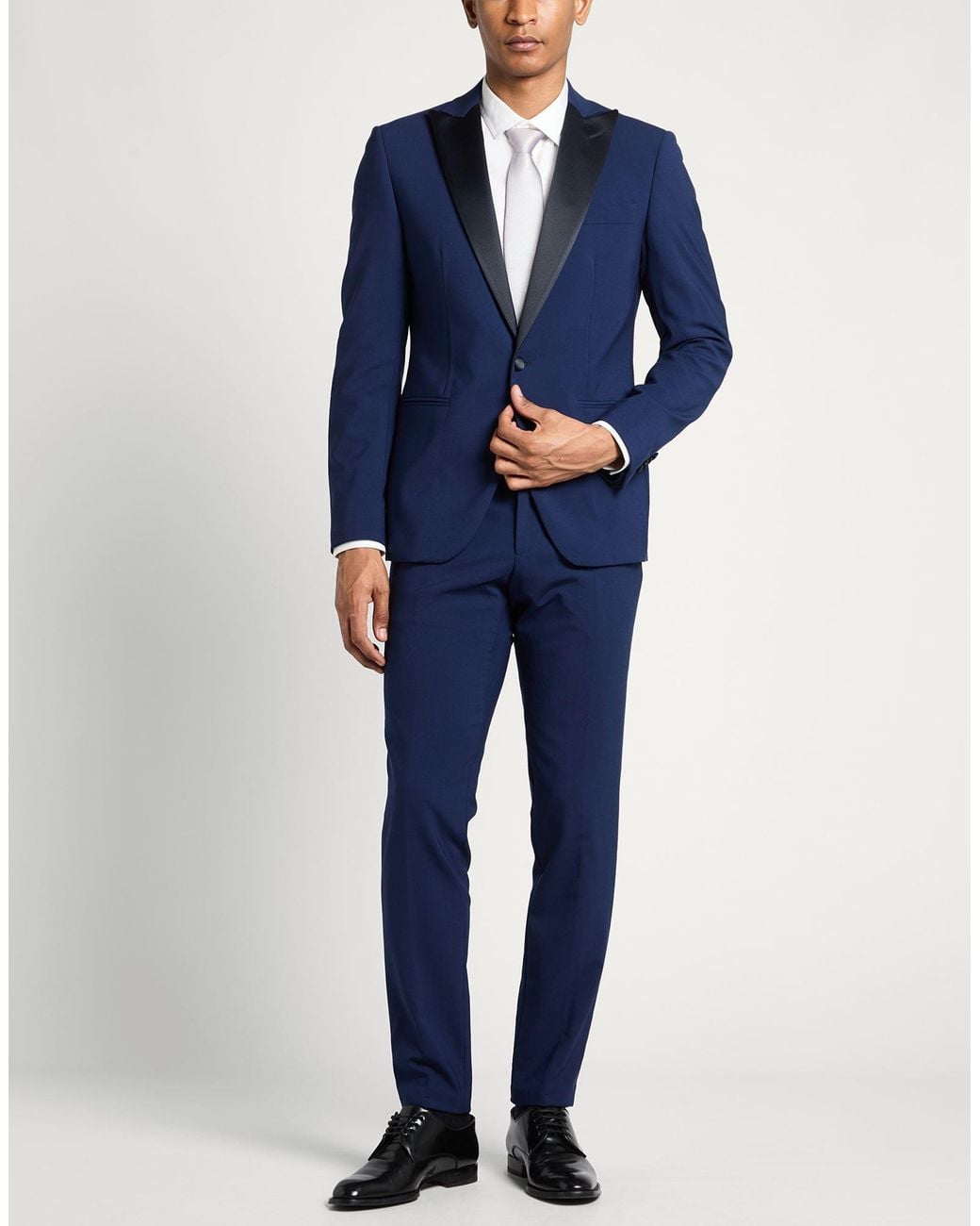 Tombolini Blue Suit Virgin Wool, Elastane for men