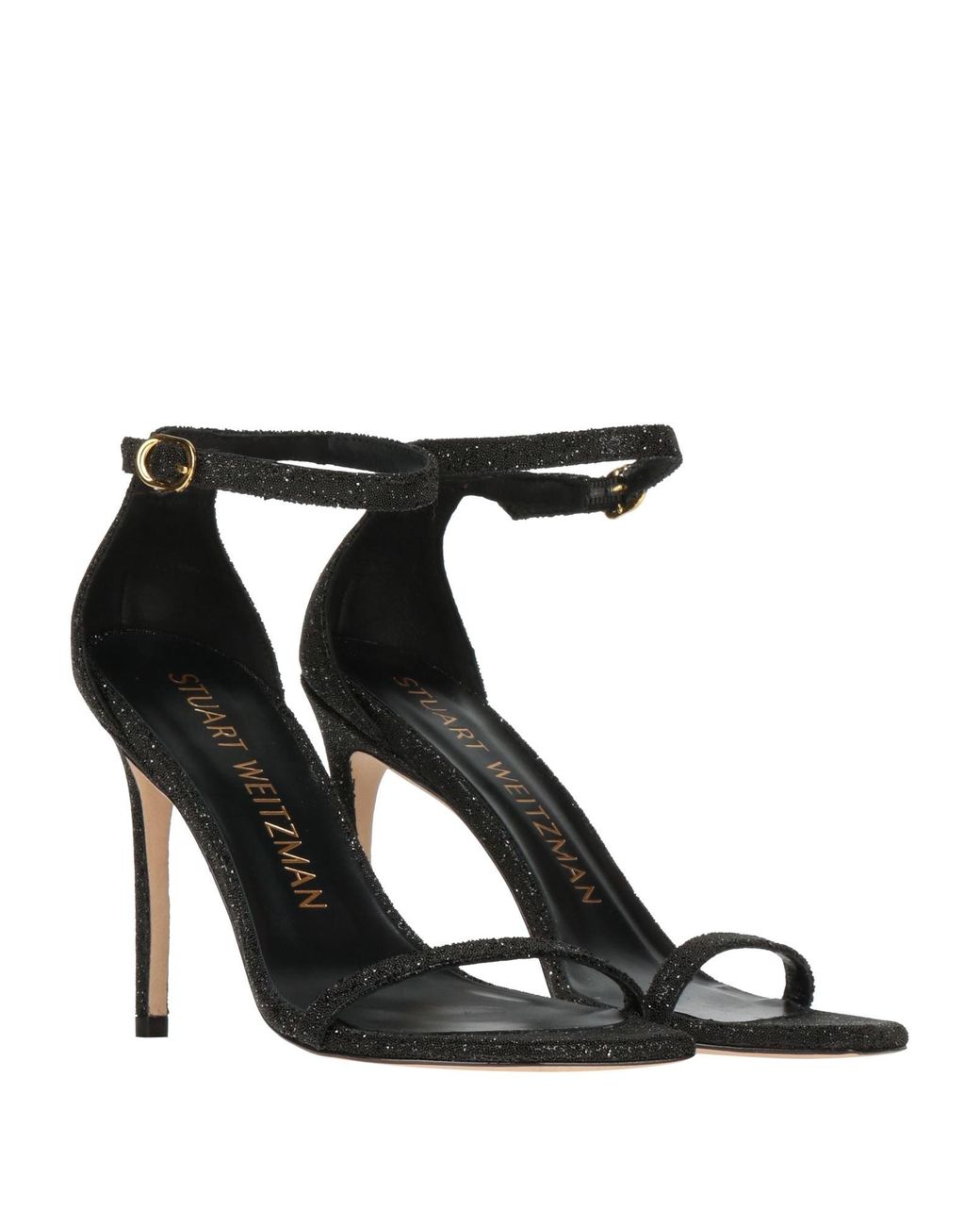 Stuart Weitzman White Sandals Textile Fibers