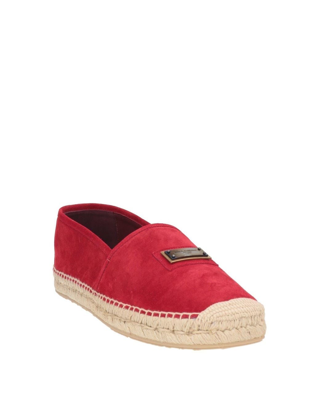 Dolce & Gabbana Red Espadrilles Leather for men