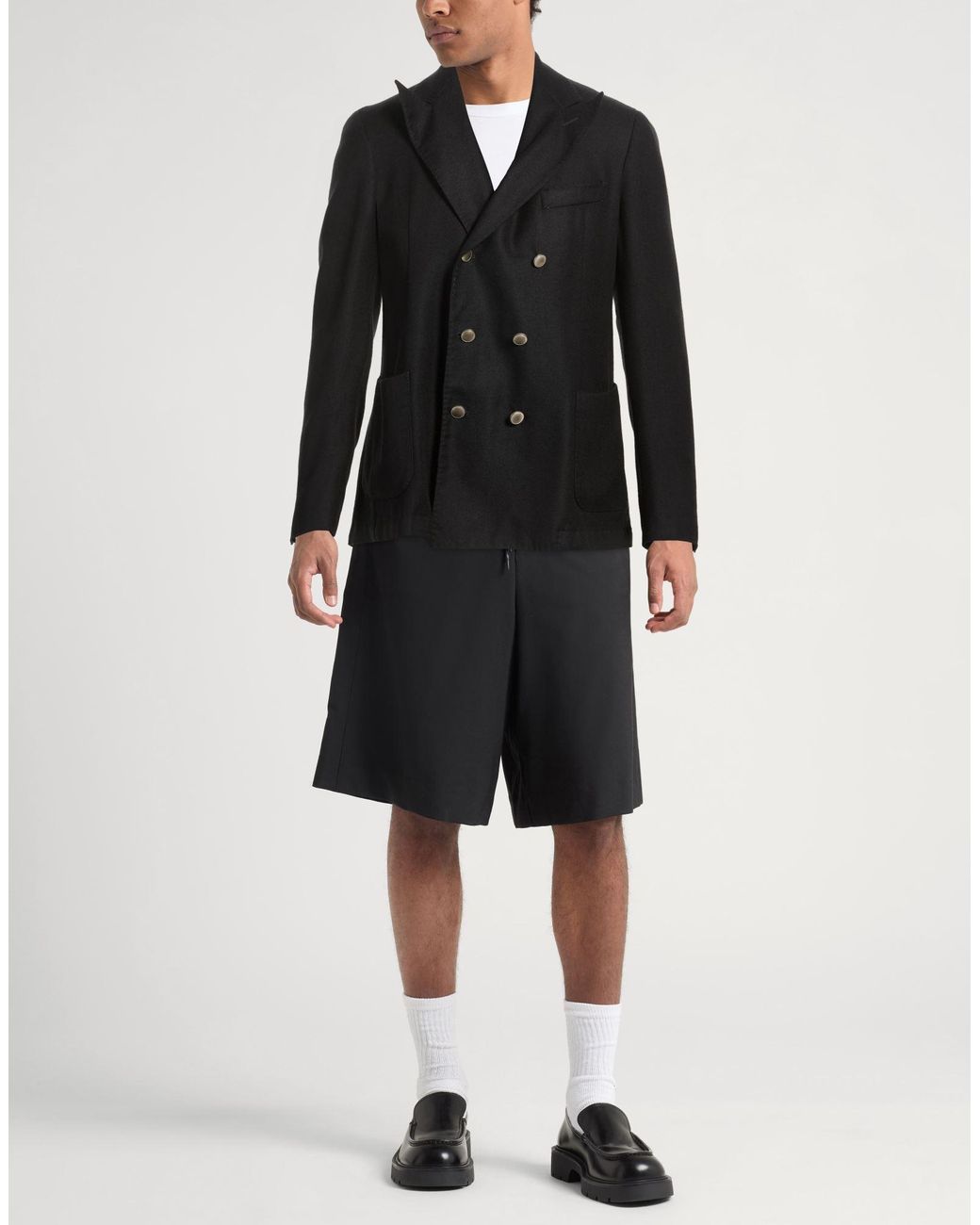 Santaniello Black Blazer Wool for men