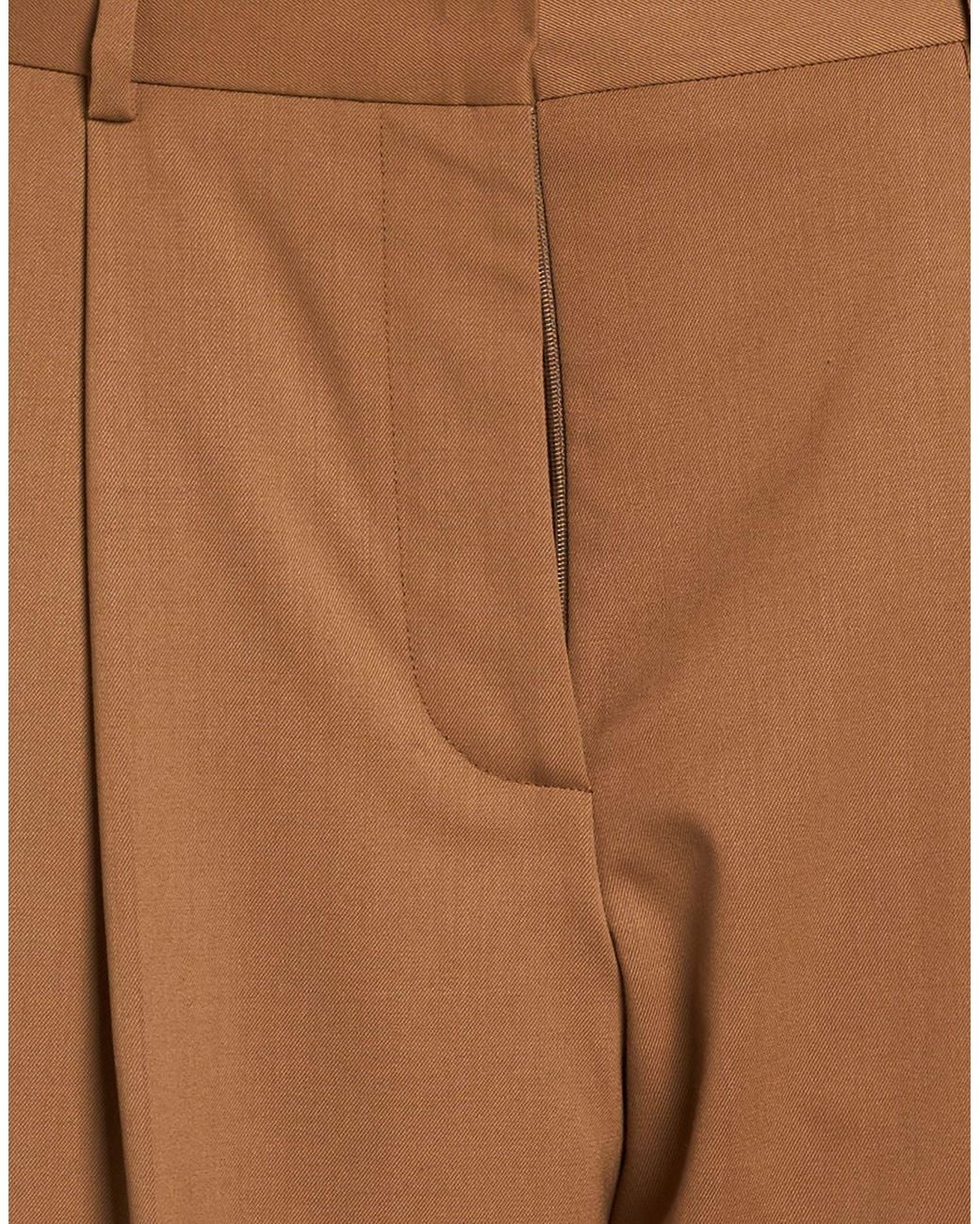 THE M.. Brown Pants Polyester, Virgin Wool, Elastane