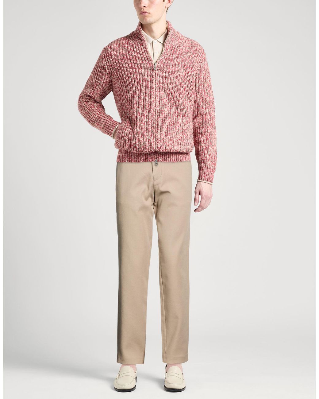 Emporio Armani Natural Taupe Pants Cotton, Elastane for men