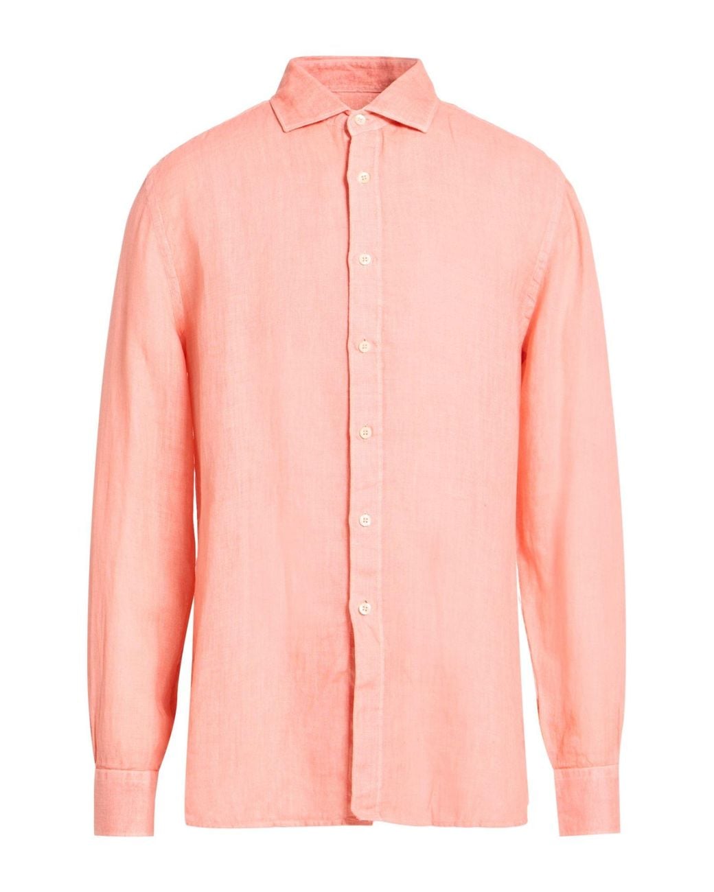 120% Lino Pink Shirt for men