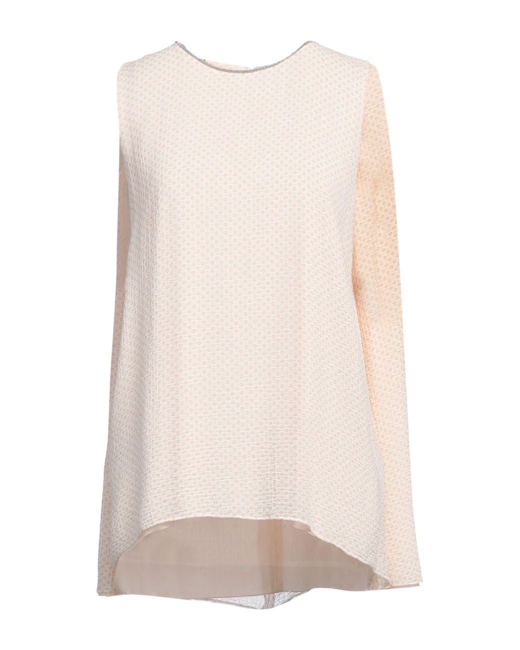 Fabiana Filippi Natural Cream Top Cotton, Silk, Ecobrass