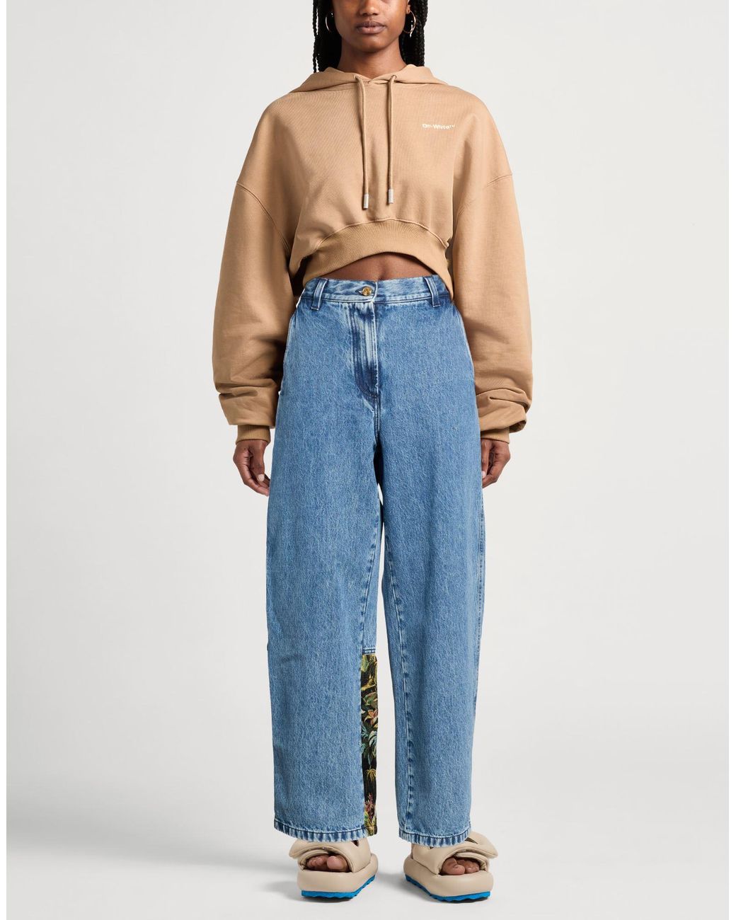 Palm Angels Blue Jeans Cotton, Polyester