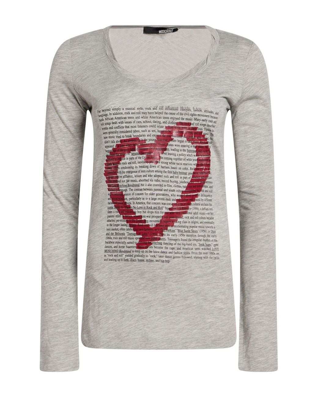 Love Moschino Gray Light T-Shirt Modal, Cotton