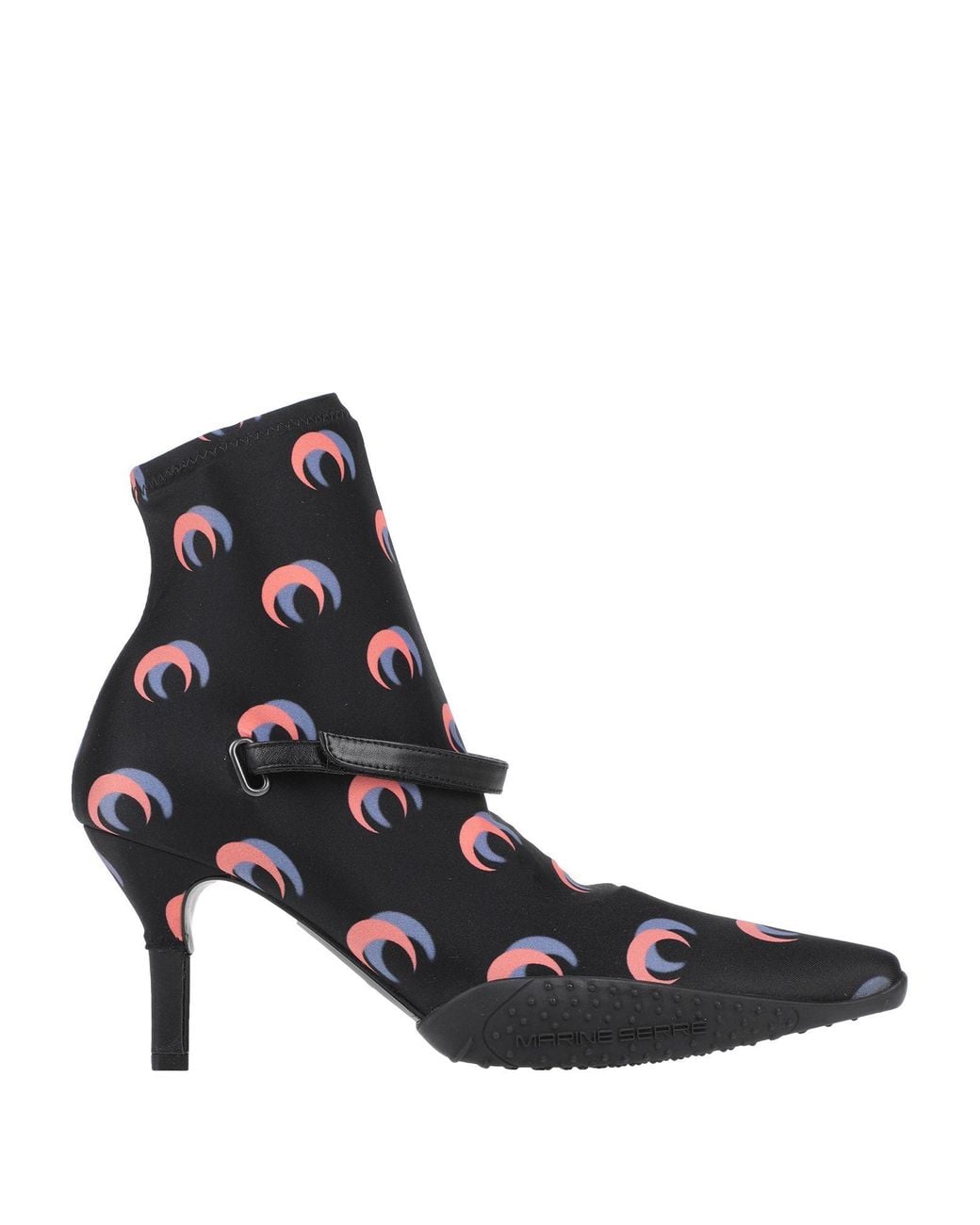 MARINE SERRE Black Ankle Boots Textile Fibers