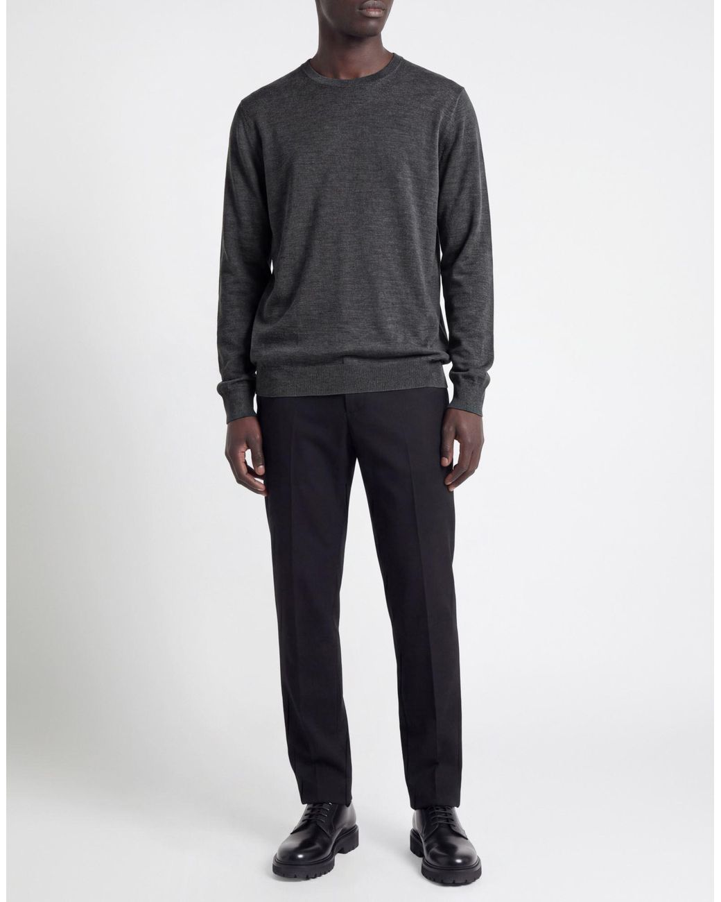 Fedeli Gray Sweater Cashmere, Silk for men