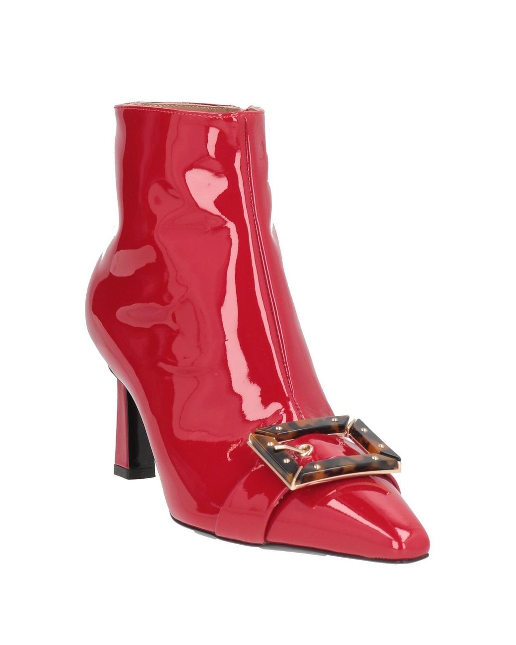 Pollini Red Ankle Boots