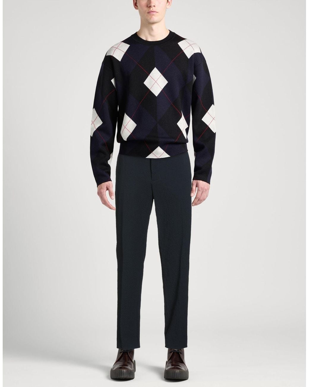 Brian Dales Blue Midnight Pants Cotton, Elastane, Nylon for men