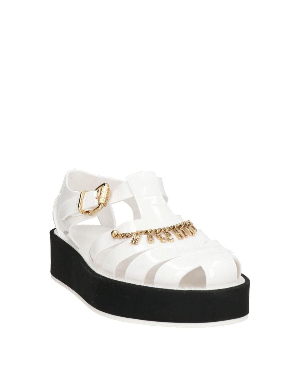 Moschino White Sandals Rubber