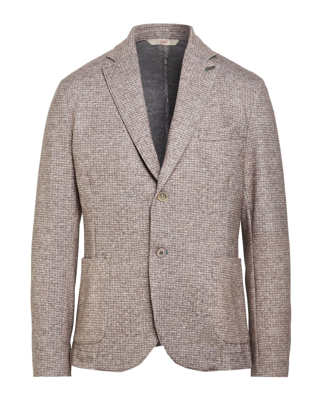 Bob Brown Khaki Blazer Polyester, Cotton, Elastane for men