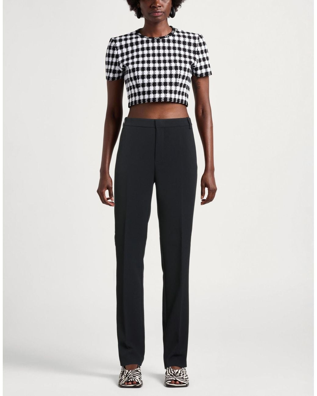 Pinko Blue Pants Polyester, Elastane