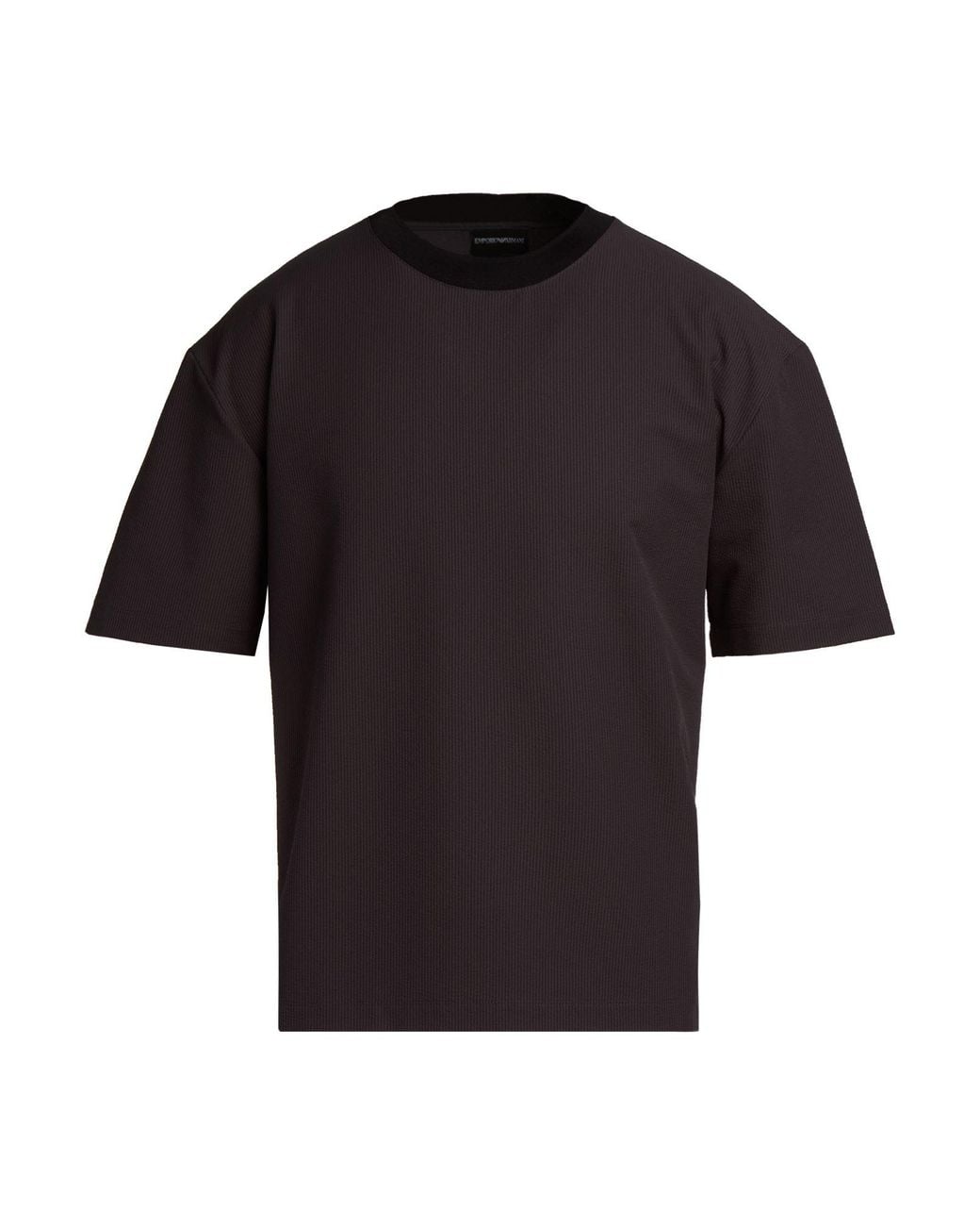 Emporio Armani Black Charcoal T-Shirt Polyester, Elastomultiester for men