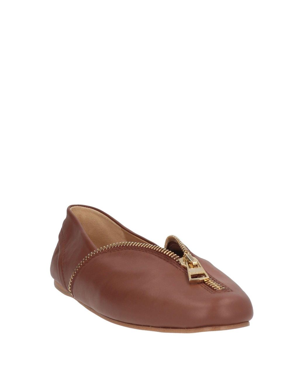 J.W. Anderson Brown Ballet Flats Calfskin