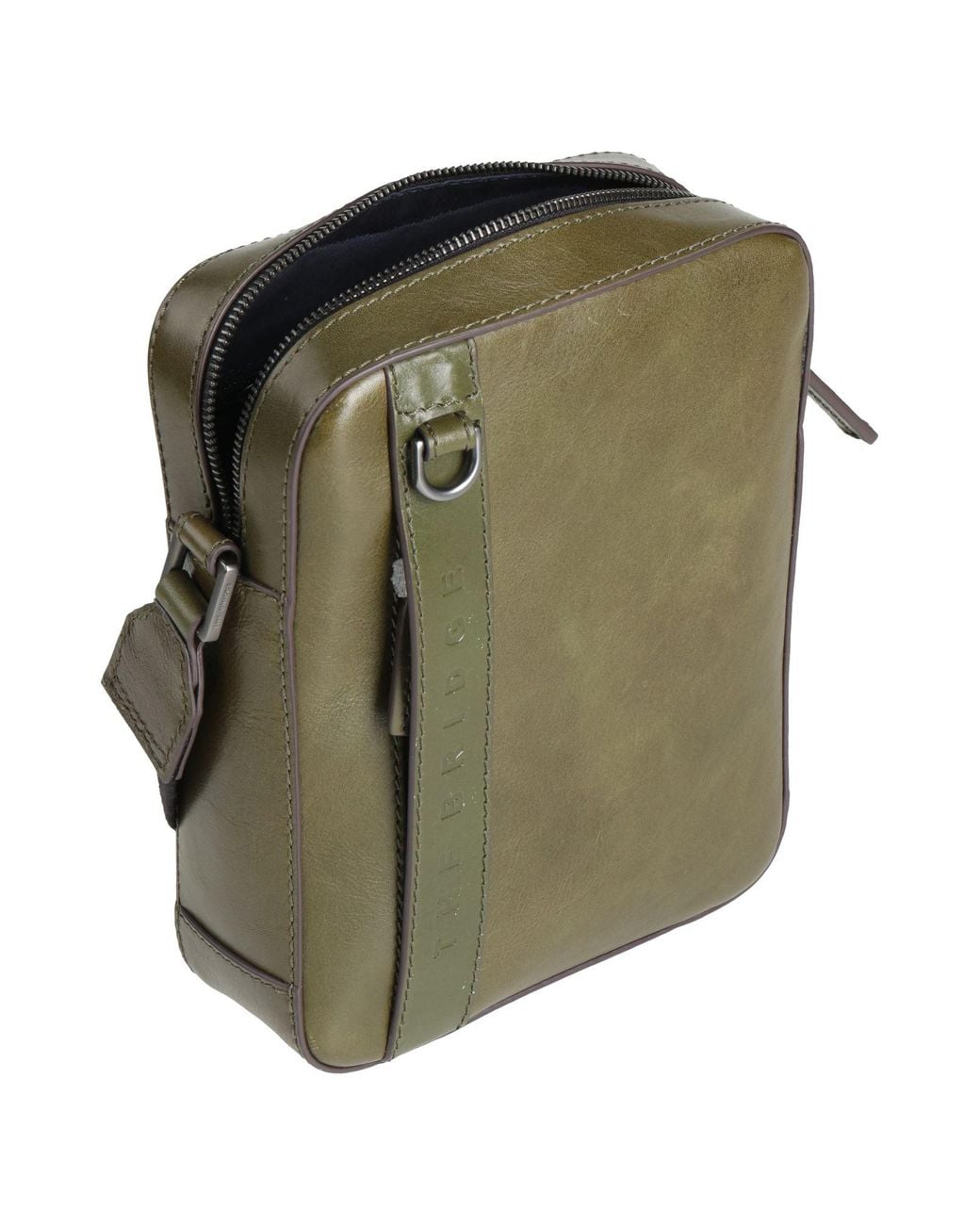 The Bridge Green Military Cross-Body Bag Cowhide for men