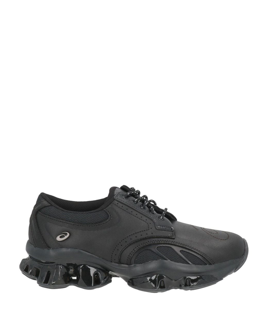 Asics Black Sneakers Leather, Textile Fibers