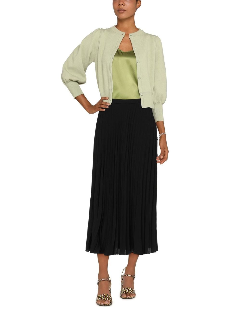 SEVENTY VENEZIA Black Midi Skirt