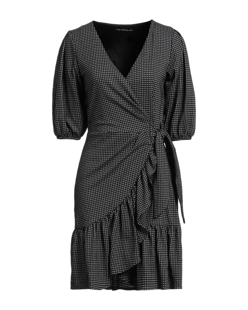 Guess Black Mini Dress Cotton, Polyester