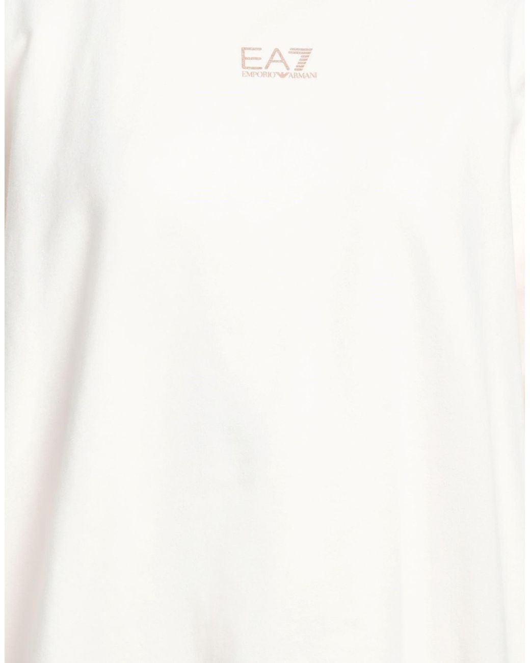 EA7 White Sweatshirt Cotton, Elastane