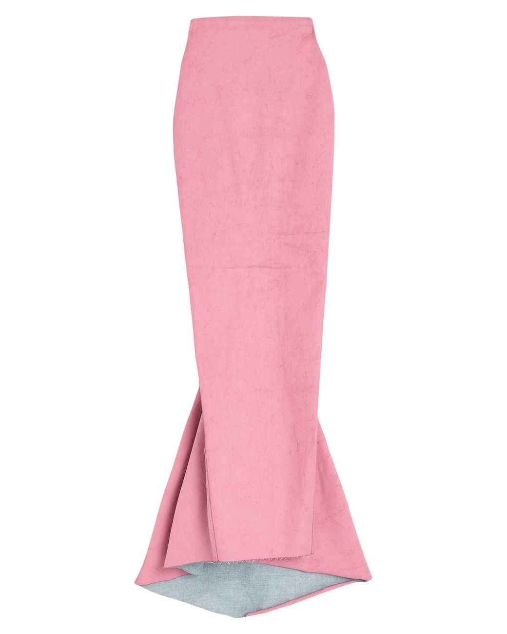 Rick Owens Pink Denim Skirt