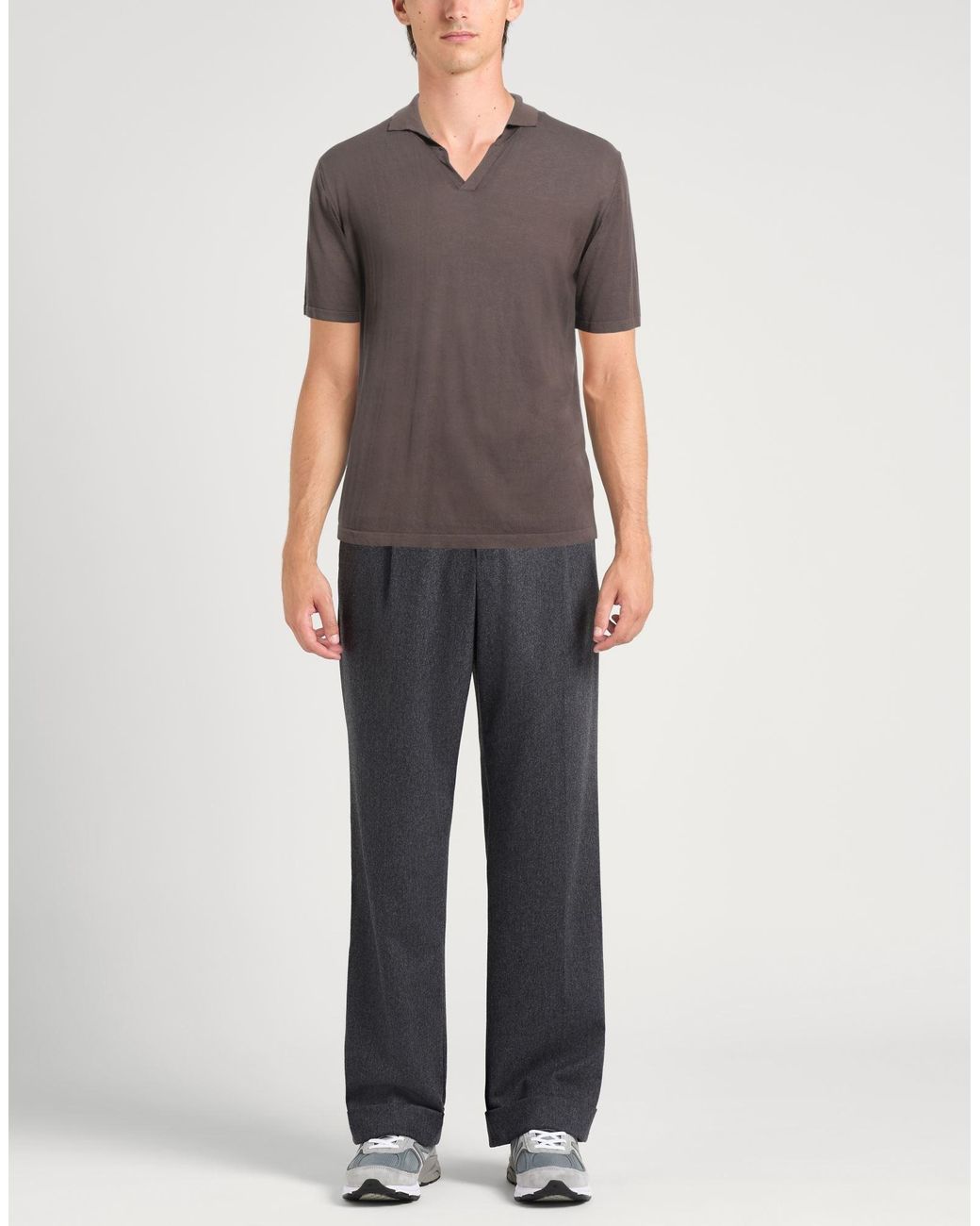 Rossopuro Brown Sweater Cotton for men