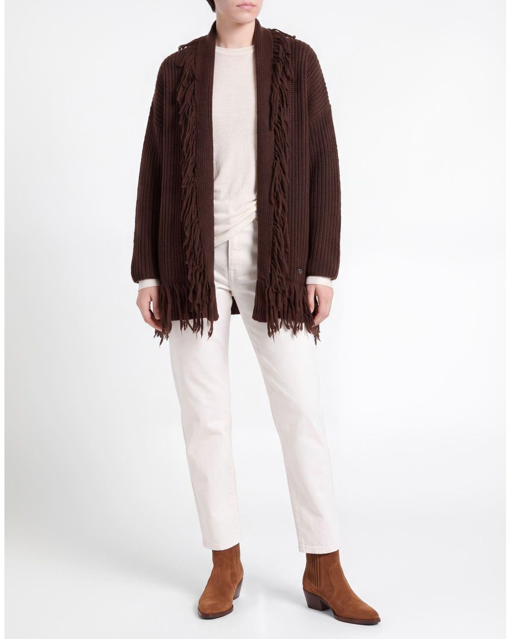 Please Brown Cardigan Polyacrylic, Polyamide, Wool, Viscose