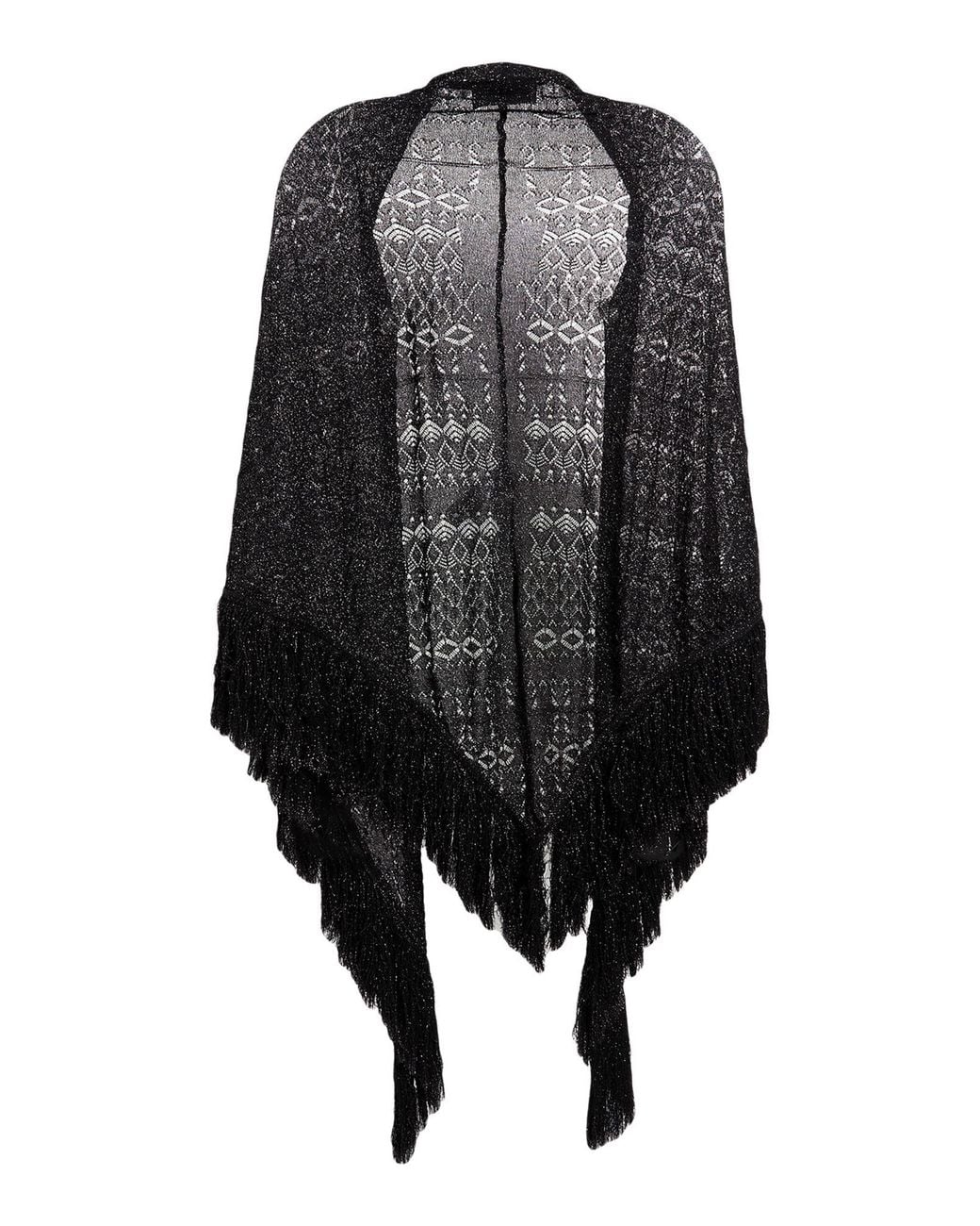Akep Black Scarf Viscose, Polyester