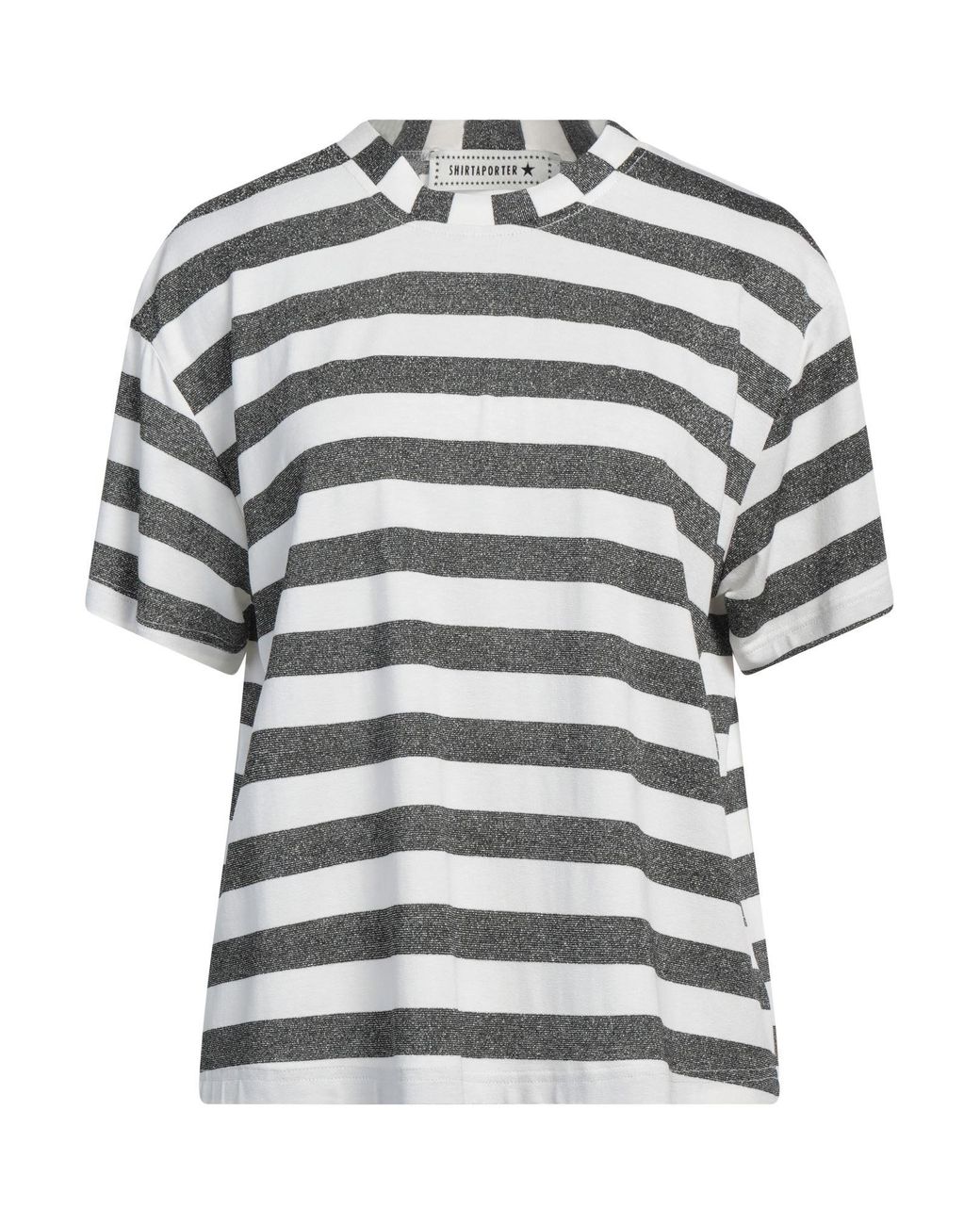 Shirtaporter Gray T-Shirt Viscose, Lurex, Elastane
