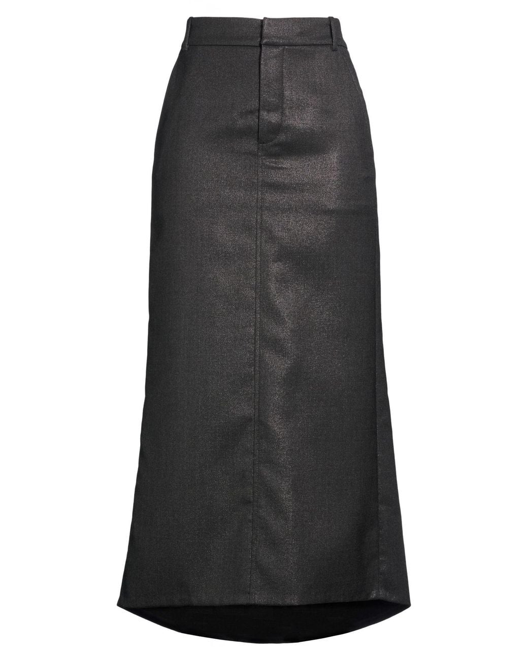 Brunello Cucinelli Black Charcoal Maxi Skirt Virgin Wool, Polyamide, Metallic Polyester