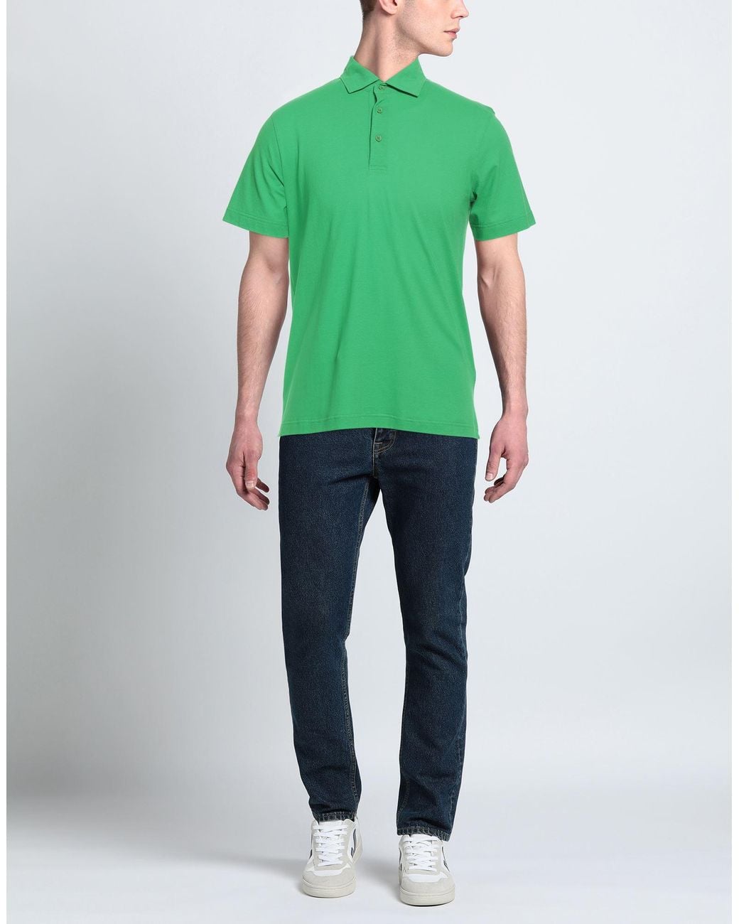 Polo Herno de hombre de color Green