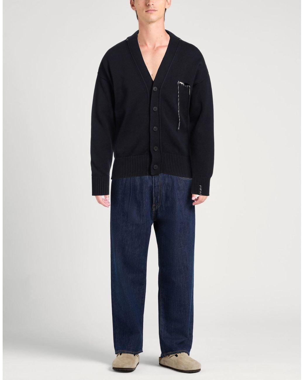 Isabel Benenato Blue Cardigan Cotton for men
