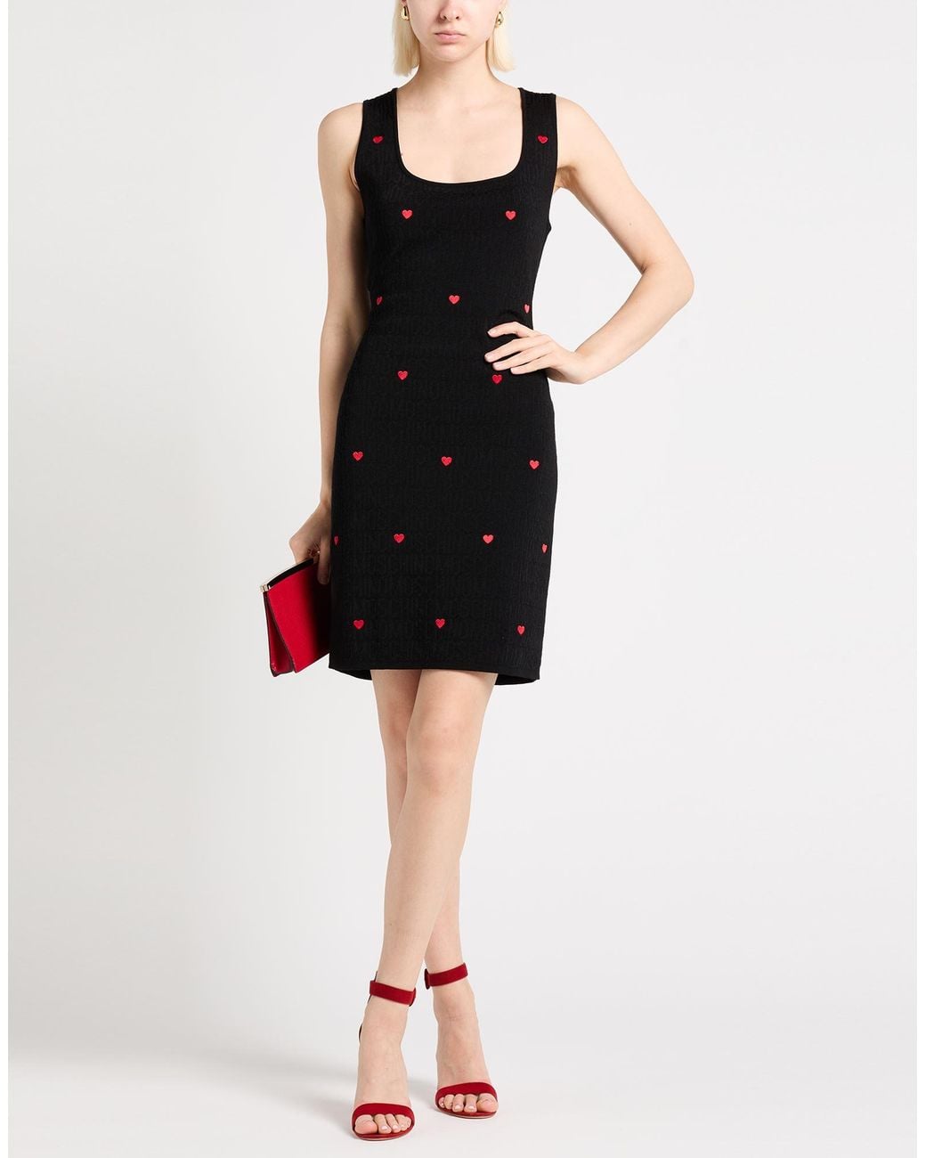 Moschino Black Mini Dress Virgin Wool