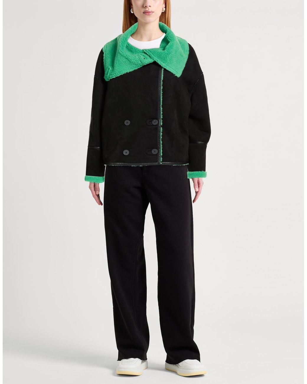 Twinset Green Shearling & Teddy