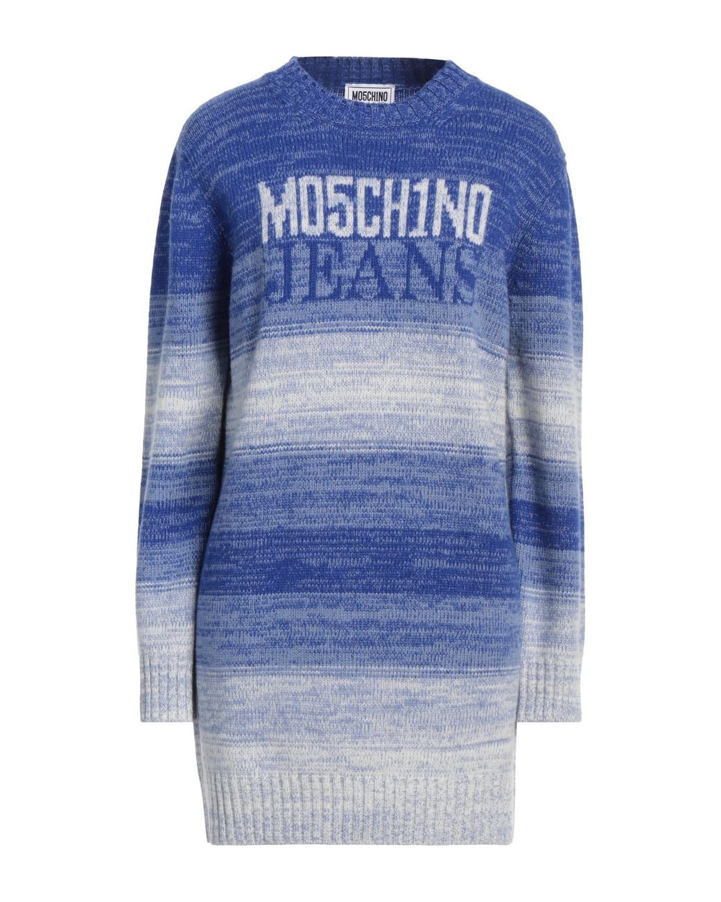 Moschino Blue Mini Dress Wool, Polyamide